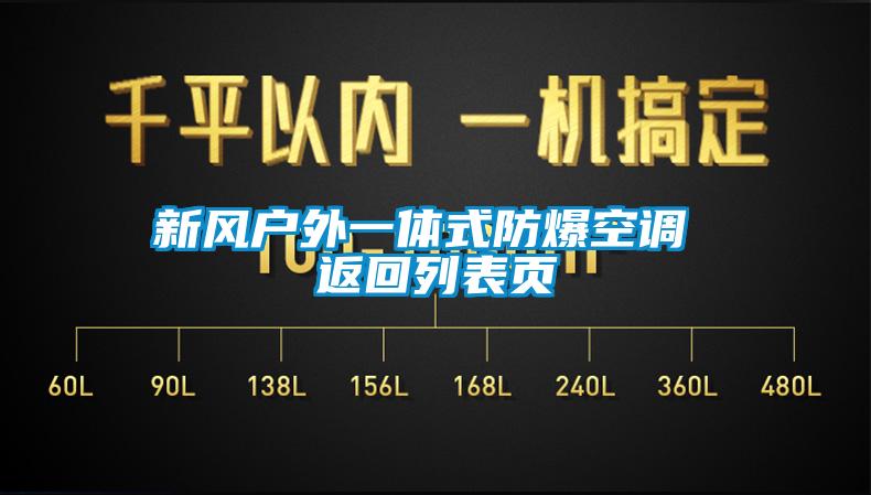 新風戶外一體式防爆空調 返回列表頁