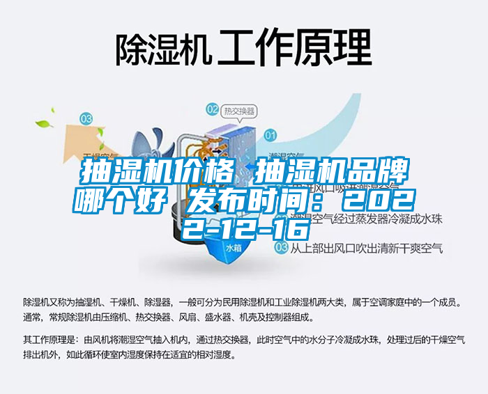 抽濕機價格 抽濕機品牌哪個好 發布時間：2022-12-16